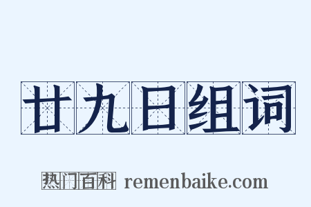 廿九日组词是什么意思的图片